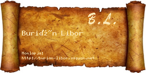 Burián Libor névjegykártya